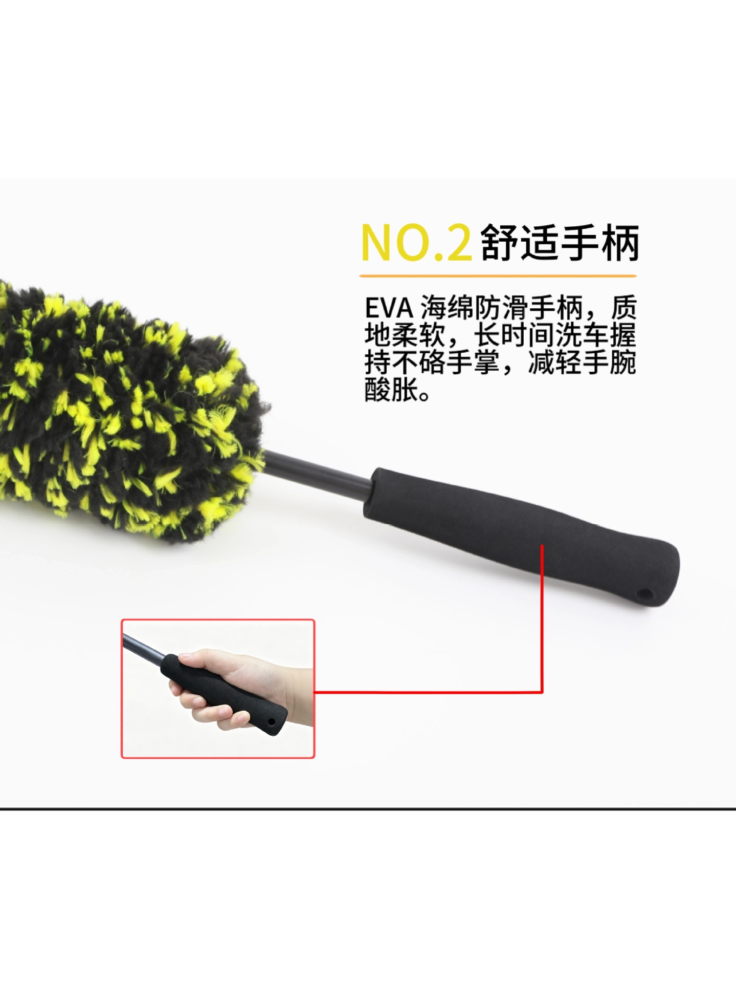 Ultra-fine wheel hub fiber brush, car tire rim cleaning and dust removal brush, wheel hub brush