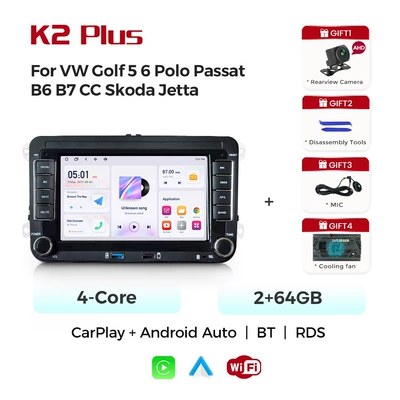 Suitable for Volkswagen 7" Vw Golf 5 6 Polo Passat B6 Android Car Navigation System Exclusively for Cross-Border Sales (DVD Navigation) - k100-7-inch-4-core-264wifi-version