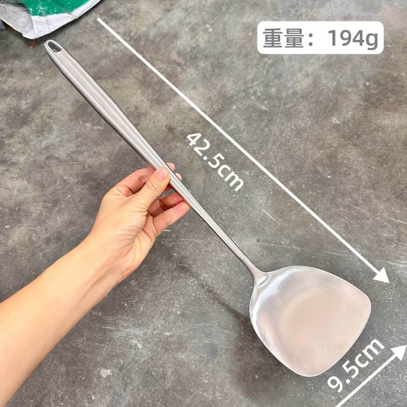 メーカー卸売304ステンレス鋼スープスプーン、スパチュラ、延長ひょうたん型スチールハンドル、キッチン用品、スープスプーン、お粥スプーン、フライパンスプーン、スパチュラ|undefined