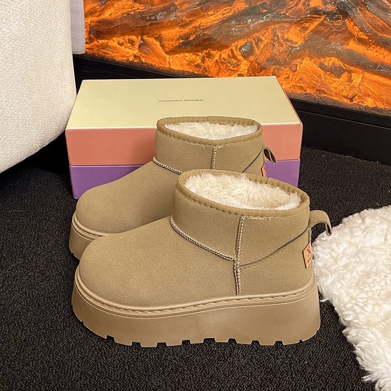 Winter warm boots platform, keep warm non-slip shoes