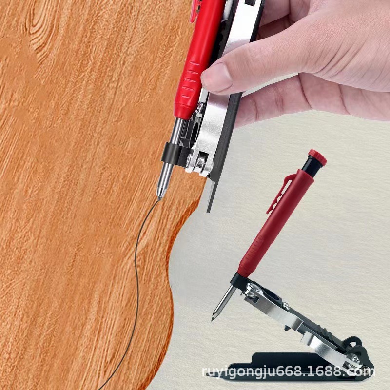 Woodworking pen shape taker graffiti line measurement tool circular planning line outline gauge profiling gauge shape taker tile compass 4