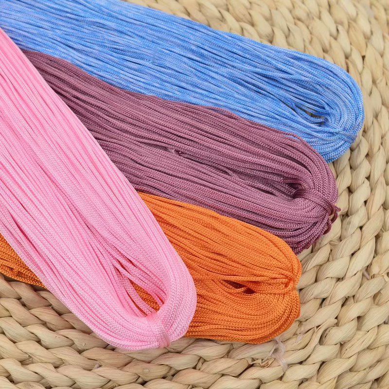 细轻体冰丝升级版空心线手工编织夏凉帽diy钩凉拖鞋子勾包亮丝线