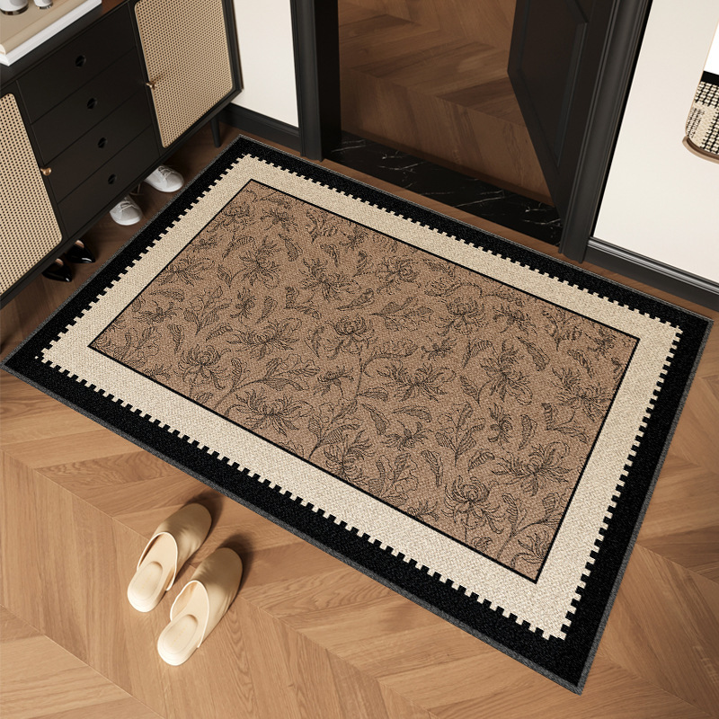 Loop Velvet Entrance Door Mat French Mid-Century Style High-End Entrance Door Mat Can Be Cut into Non-Slip Entrance Carpet