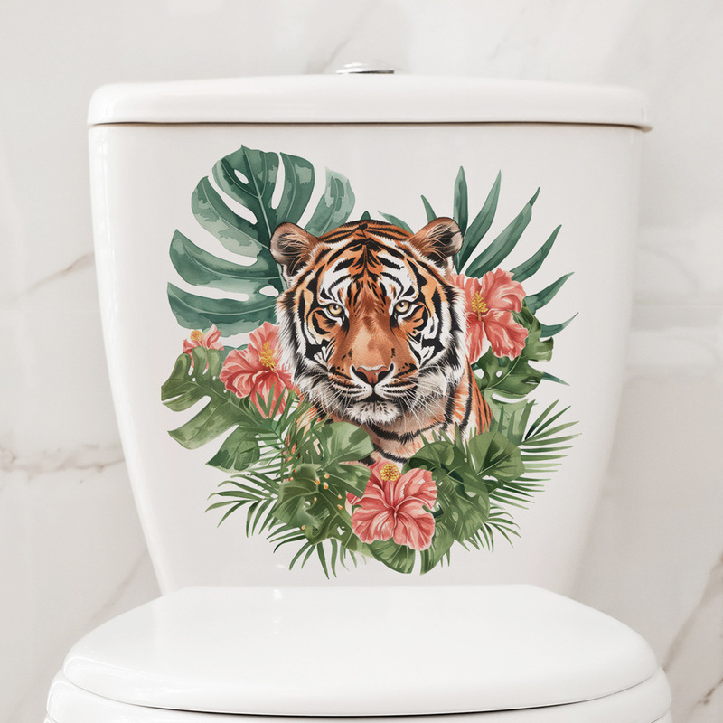 Shangyi PVC self-adhesive toilet stickers plant animal waterproof toilet renovation wall stickers cross-border manufacturers wholesale custom
