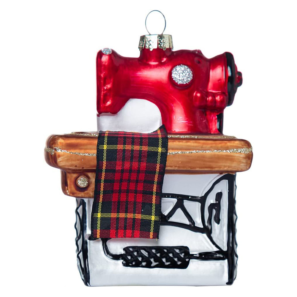 Vintage sewing machine glass blowing Christmas jewelry