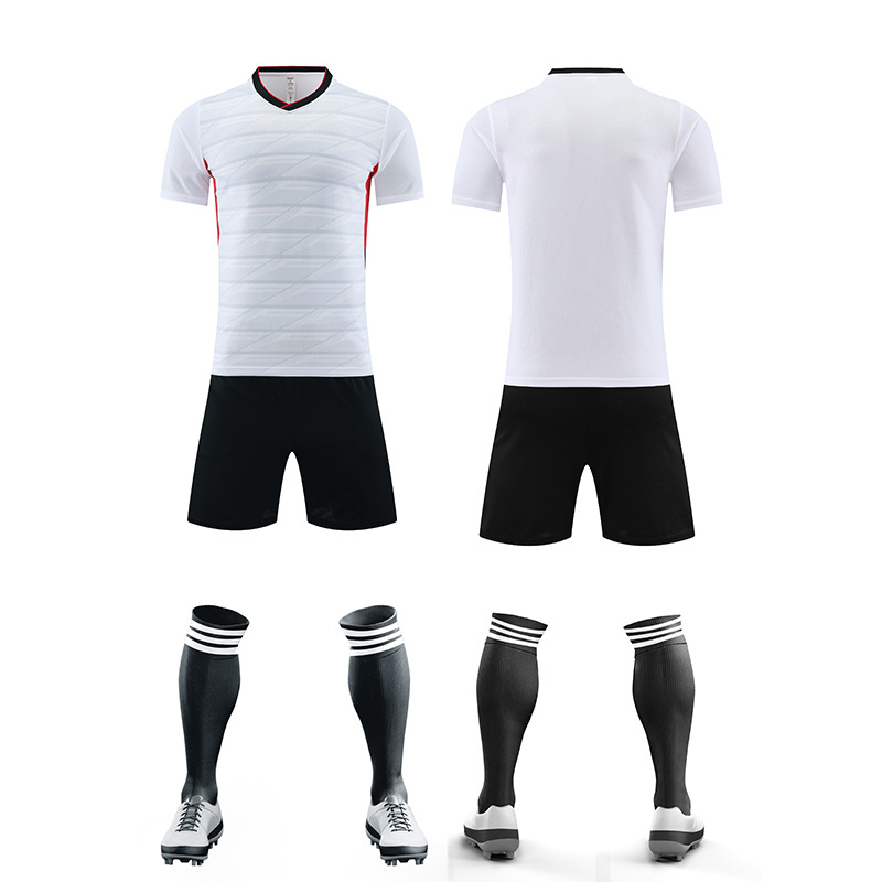 Trajes de fútbol de placas claras, trajes de entrenamiento para niños, equipos de impresión de mangas cortas, secado rápido y transpirable