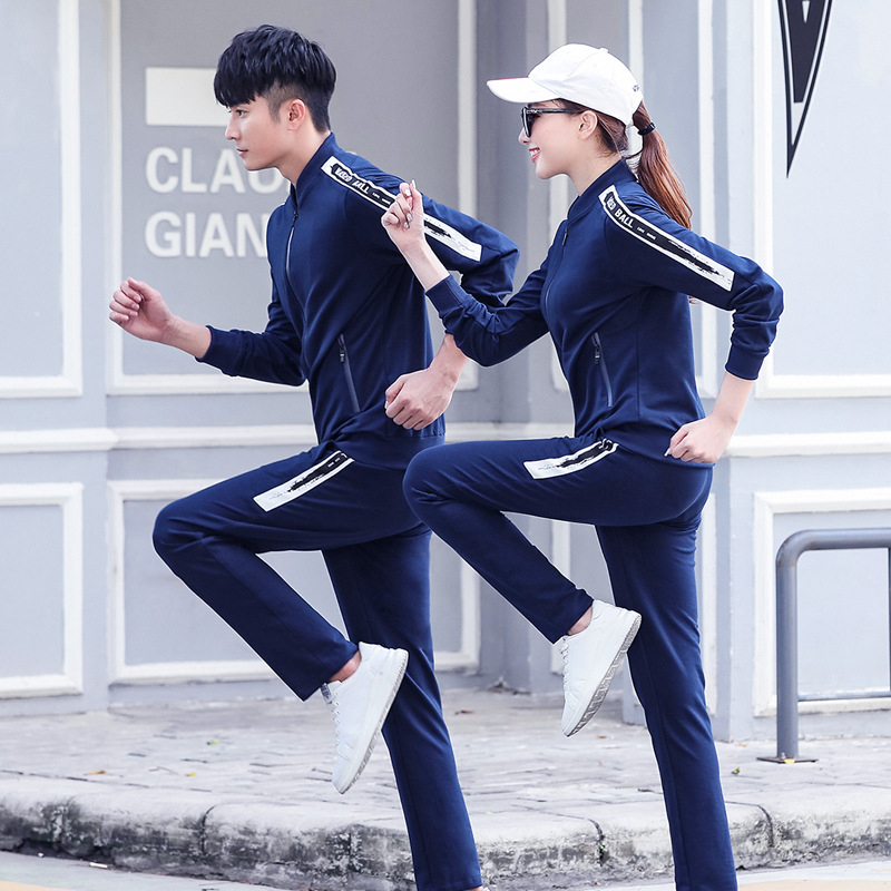 new pattern men and women leisure time lovers motion suit 2021 Spring and autumn season Long sleeve clothing coat fashion run Youth