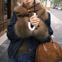 复古《巴恩冬令》毛毛领牛仔外套女秋冬2025年新款加厚短款上衣潮