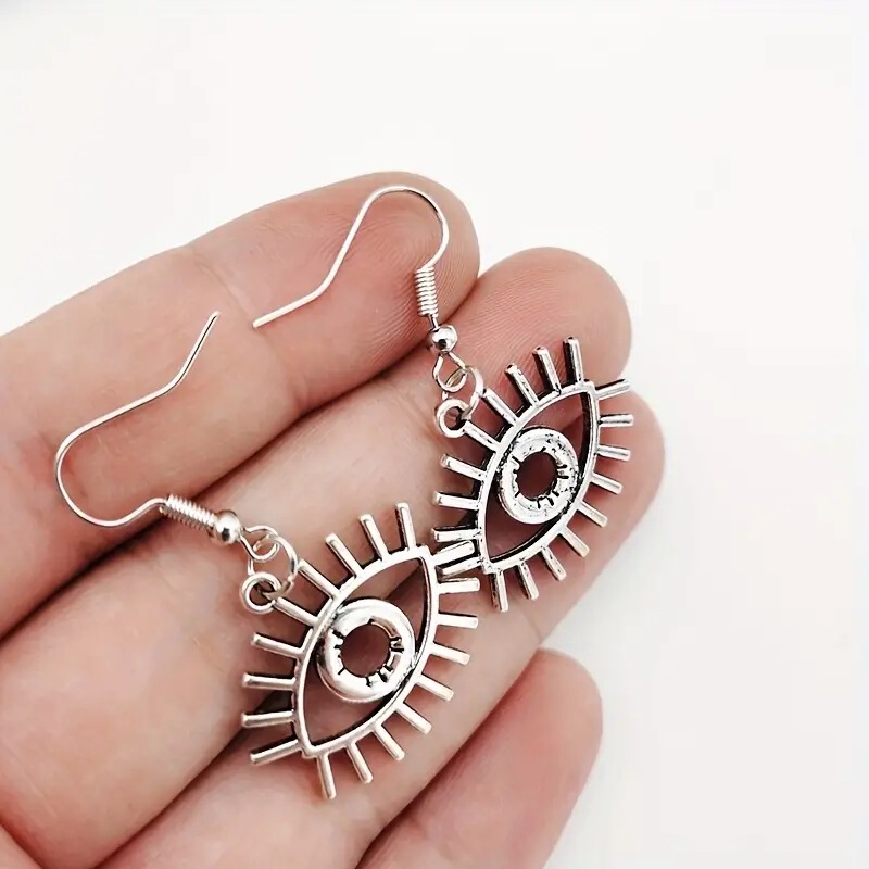 Punk style earrings Devil's Eye shape dangle Gothic jewelry decorative earrings