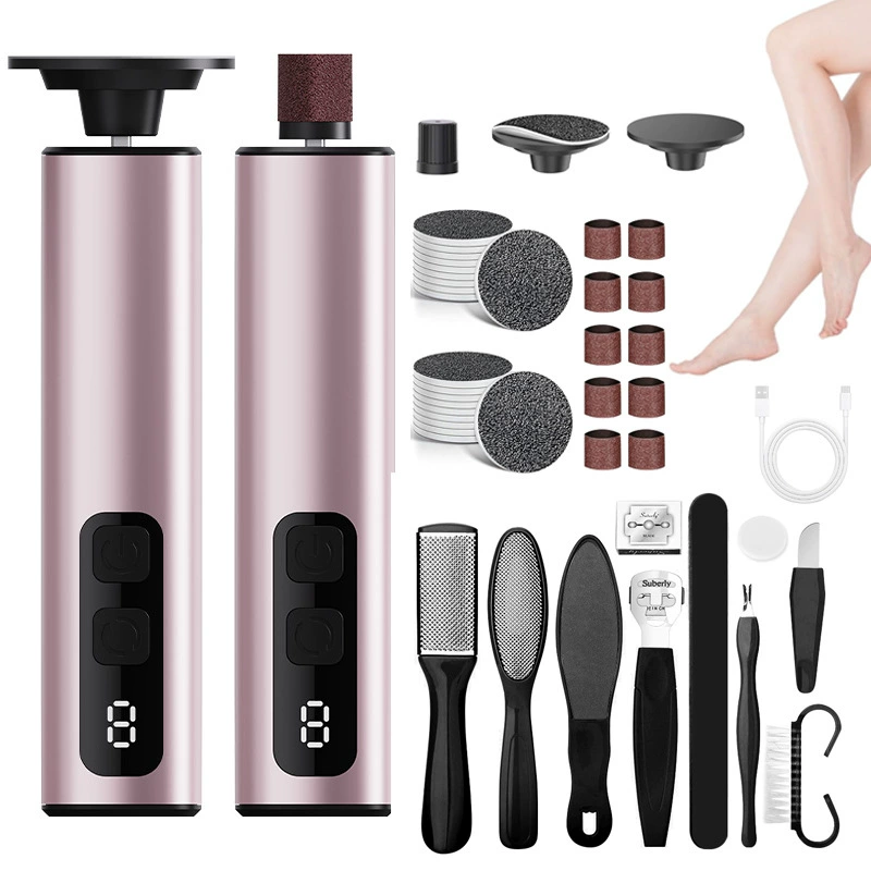 Трансграничная девятискоростная электрическая шлифовальная машина для ног для удаления кожи ног, удаления омертвевшей кожи и мозолей, педикюрная машина с экраном, шлифовальная машина для ногтей и педикюрная машина