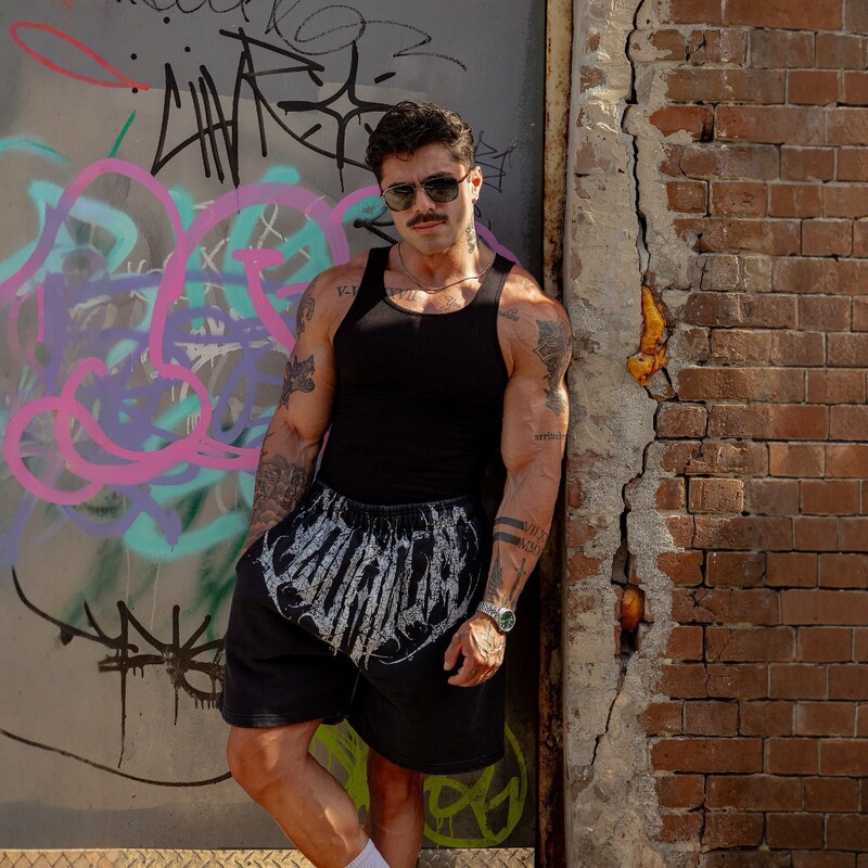 Youngla Men's Shorts Summer Sports Fitness Five-Point Pants Joggers Muscle Bodybuilding Casual Cotton Shorts