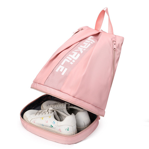 Double-shoulder fitness bag  early spring new travel storage bag for women, large capacity, wear-resistant shopping bag, portable backpack