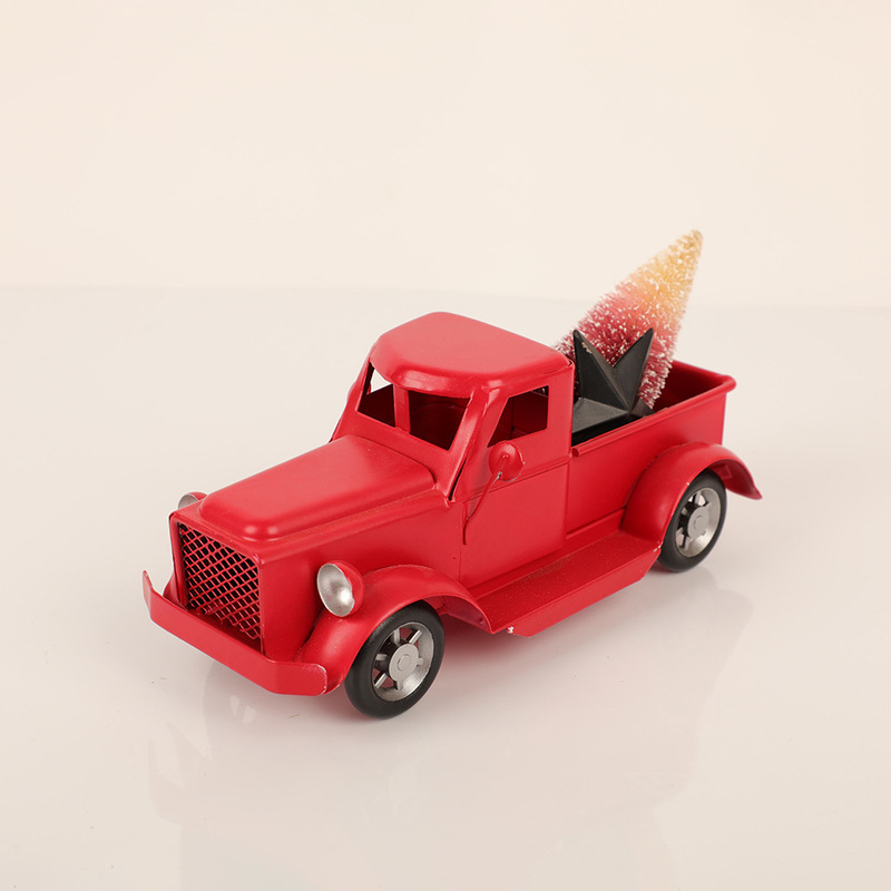 レトロミニダイキャストピックアップトラックモデルおもちゃクリエイティブクリスマスギフト工場直接卸売クリスマス装飾|undefined