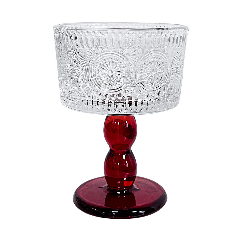 Nicho sensación de atmósfera copa de vino medieval copa de vidrio de pie alto copa de champán copa de vino tinto sensación alta copa de helado de viento