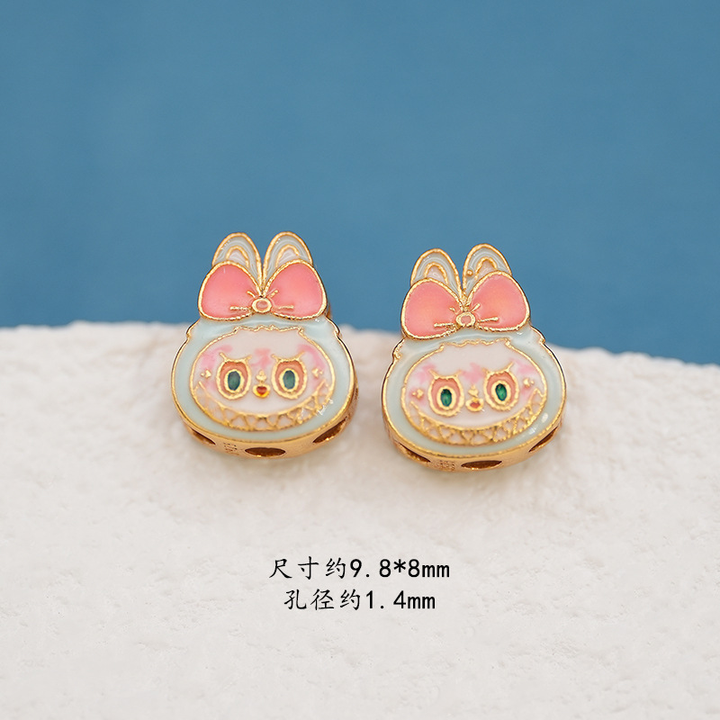 S925 シルバーメッキ 24K ラブブブブレスレットネックレスストリング DIY アクセサリー手作りビーズ半完成品|undefined