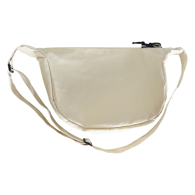 Fabricante nuevo lienzo bolsa de mensajero de los hombres y las mujeres del mismo estilo ins nicho versátil gran capacidad moda Commuter dumpling bolsa