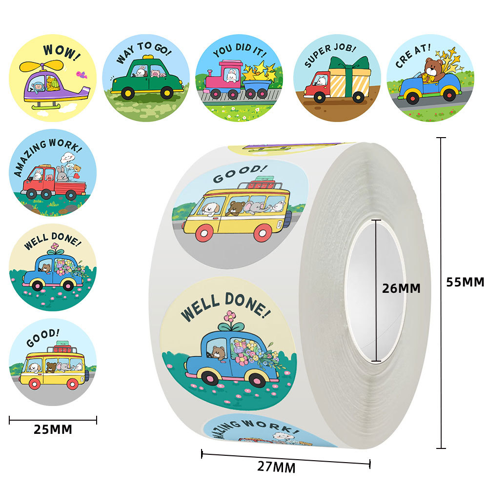 C212;25mm/500 pegatinas/rollo