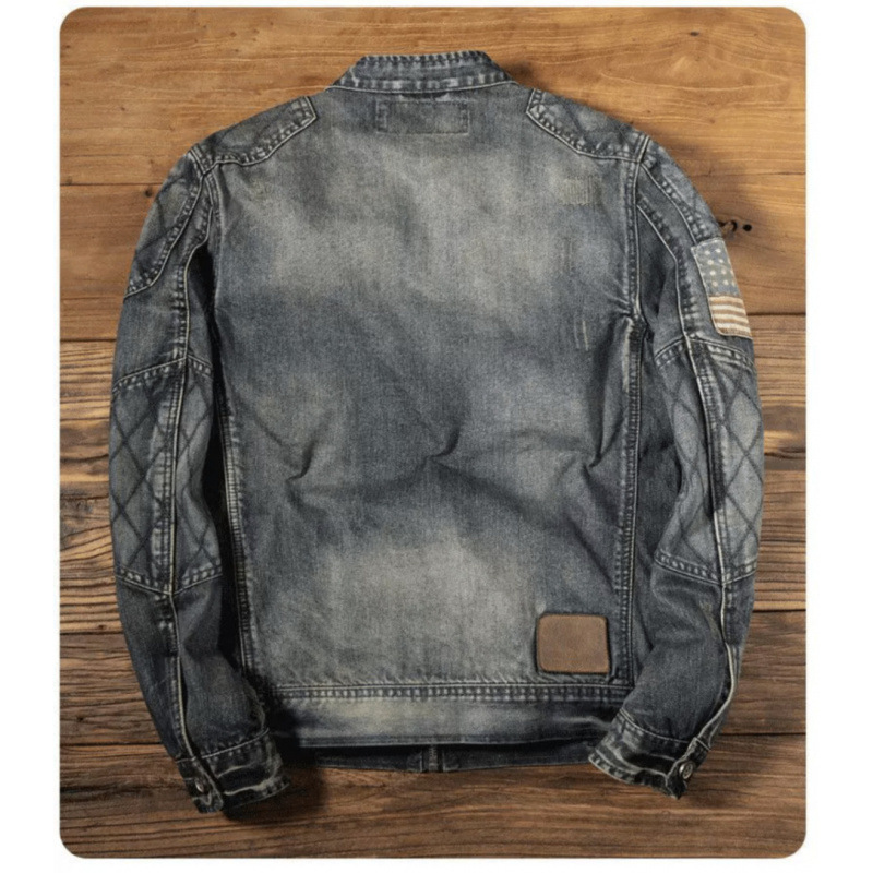 Men's Denim Jacket European and American Casual Retro Large Size Stand Collar Zipper Jacket Motorcycle Riding Clothing Trendy 2026 Trend Men's Denim Jacket European and American Casual Retro Large Size Stand Collar Zipper Jacket Motorcycle Riding Clothing Trendy 2026 Trend