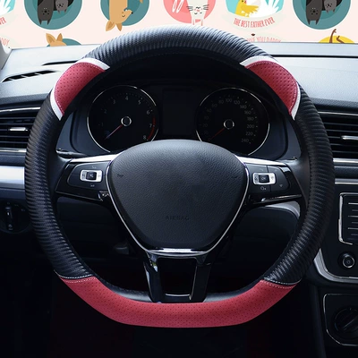 Handlebar Cover Factory Direct Sales — Steering wheel cover - d-type-black-and-red-38cm