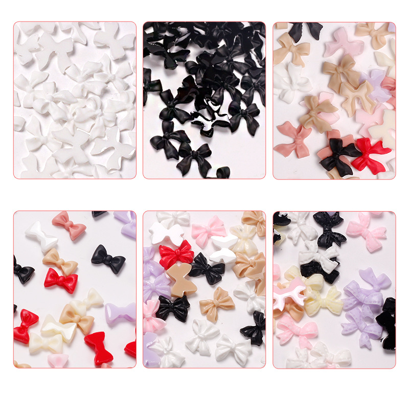 Joyas de arco de uñas al por mayor en línea explosión simple de resina joyas de uñas estereoscópicas flotantes mezcladas 50