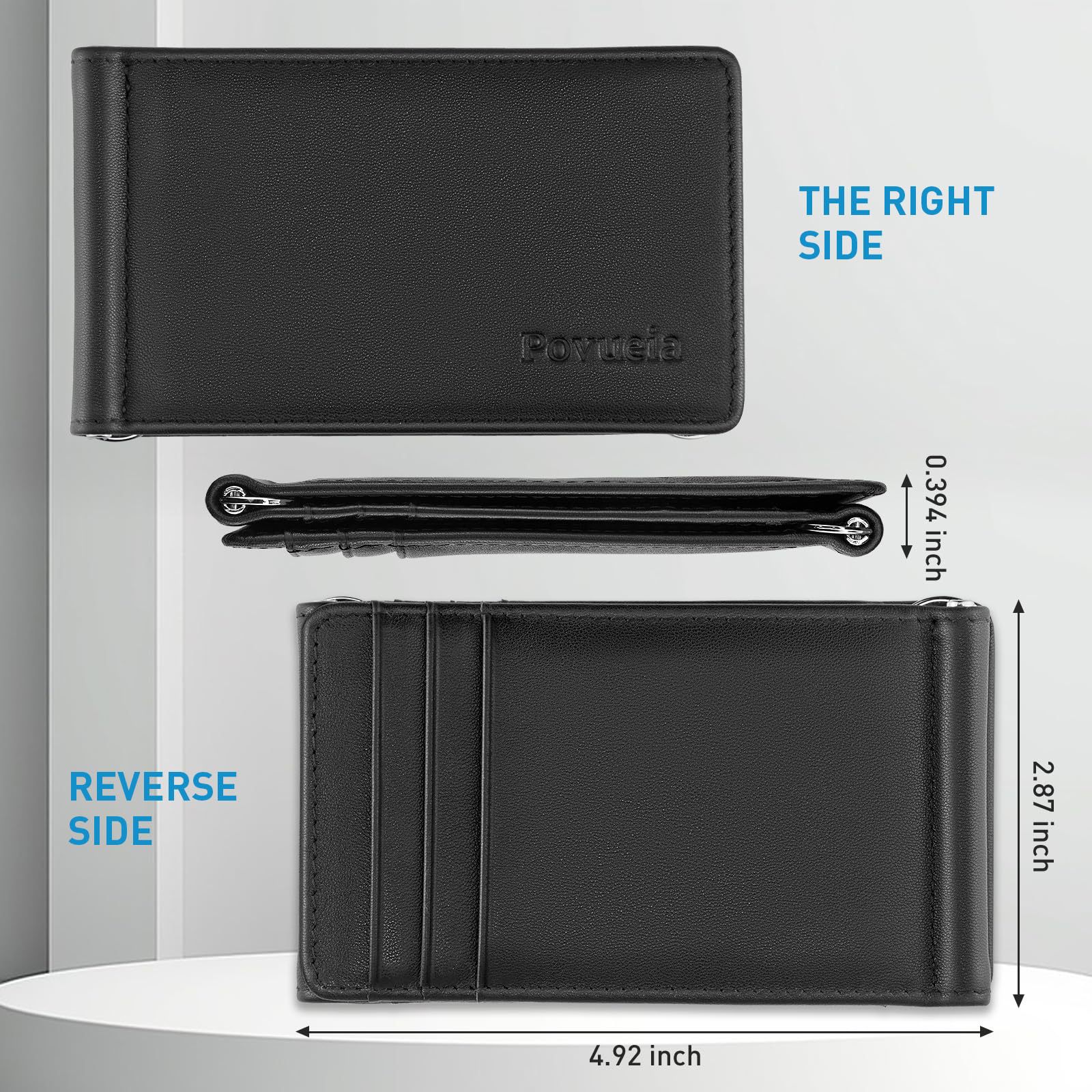 Cross-border plegable Flip nuevo titular de la tarjeta de gran capacidad titular de la tarjeta de acceso antirrobo tarjeta de acceso cubierta protectora billetera de cuero para hombres