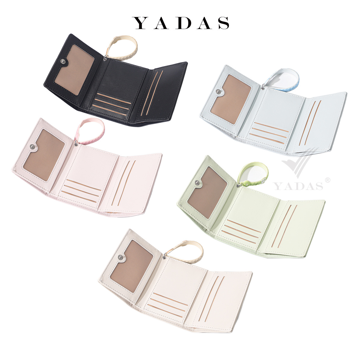 YADAS nueva monedero japonés simple para mujeres corto delgado y pequeño plegable estudiantes nuevo lindo nicho pu billetera