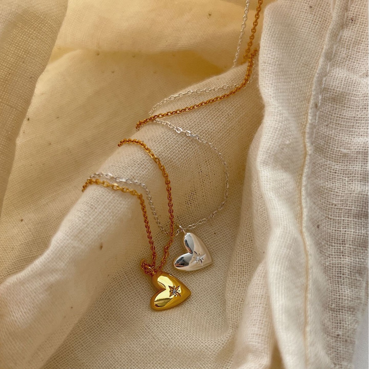 韓國韓版小紅書通體925純銀項鍊異形小愛心項鍊ins個性百搭頸鏈