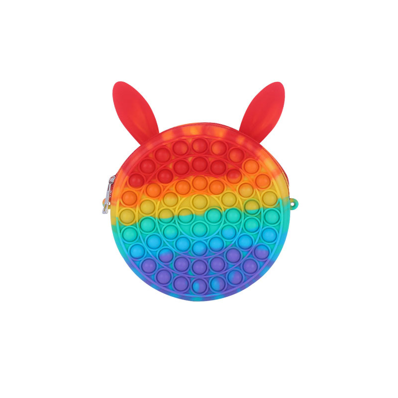 Hámster pionero descompresión juguete completo material de silicona burbuja prensa descompresión juguete animal lindo bolso de hombro bolso de las mujeres image 8