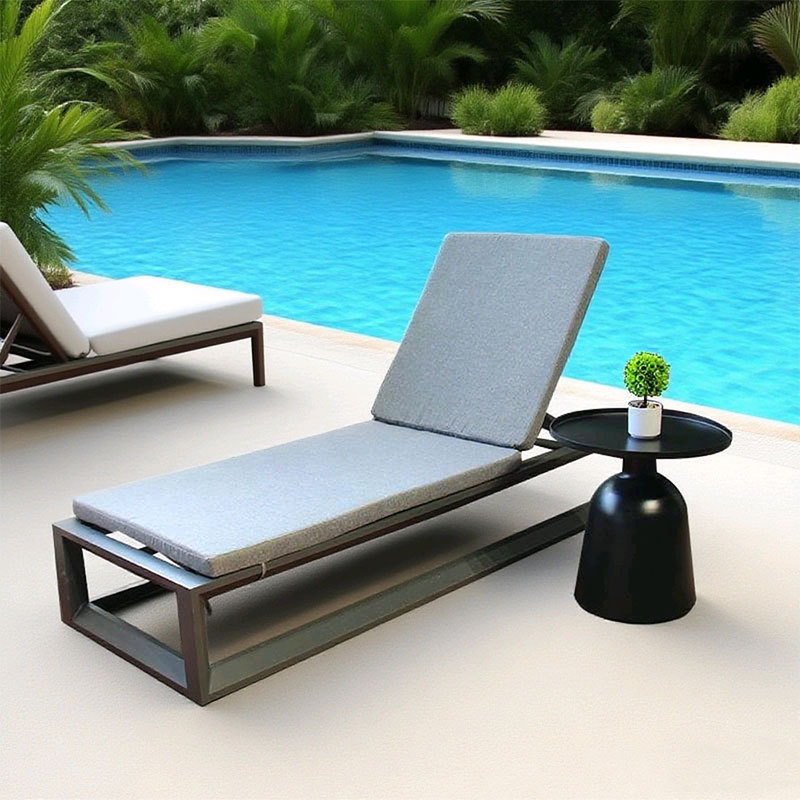 Cama de relajación impermeable y protector solar jardín piscina sillón al aire libre patio residencial al aire libre silla de playa frente al mar sombreado