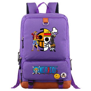 Cartoon Day Man One Piece Printed Youth School Bag Travel Bag Men's and Women's Backpack