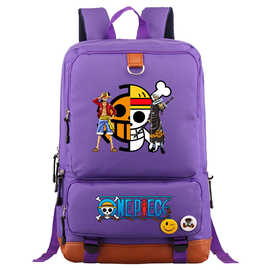 卡通日漫海贼王印花青少年中小学生书包旅行包男女双肩旅行背包