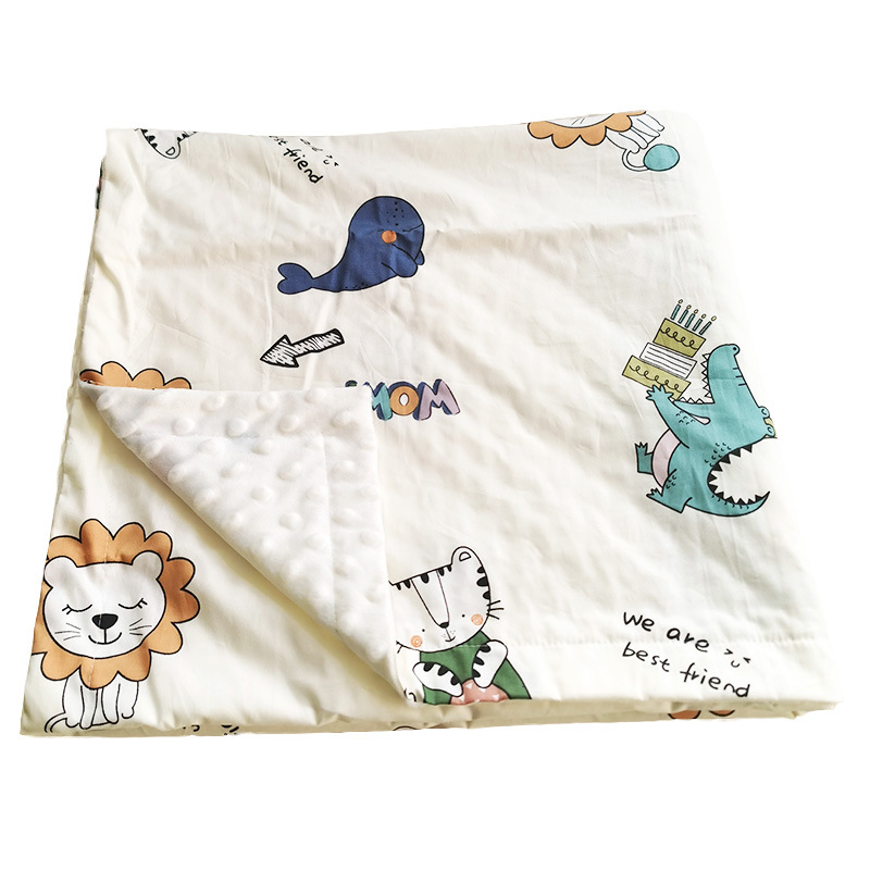Manta de gorro de bebé de algodón de sarga de doble capa manta de bebé manta de gorro calmante para niños manta de colcha