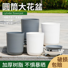 北欧简约风树脂落地室内大号幸福树绿植阳台客厅家用装饰花盆厂家