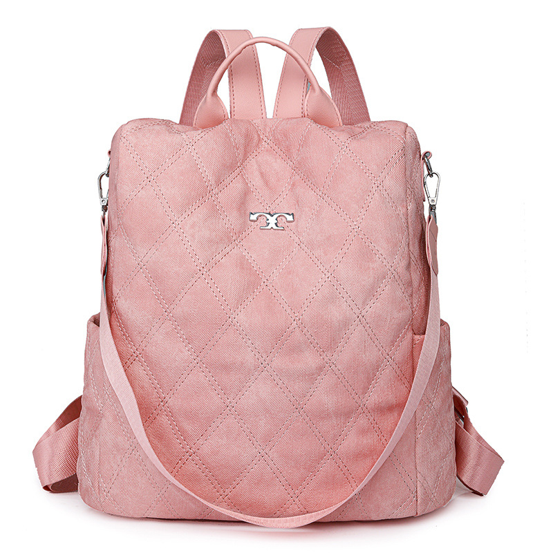 Comercio exterior al por mayor 2024 nueva mochila antirrobo simple para mujer, mochila multifuncional de doble uso para exteriores de moda