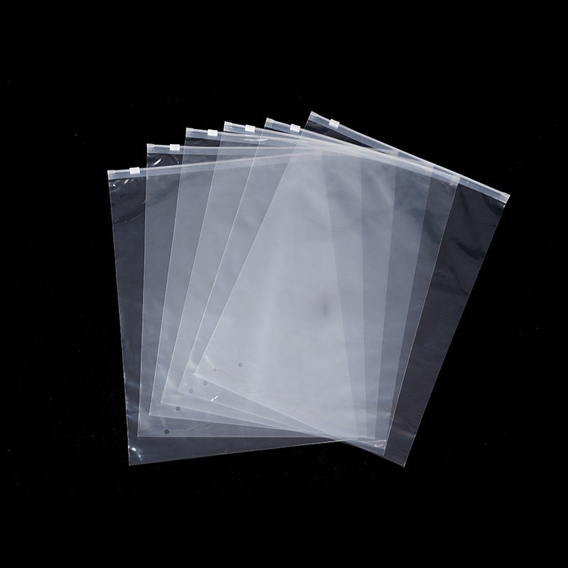 Bolsas con cremallera de advertencia en stock Temu transfronterizo ropa interior explosiva bolsa esmerilada transparente bolsa de embalaje de ropa al por mayor