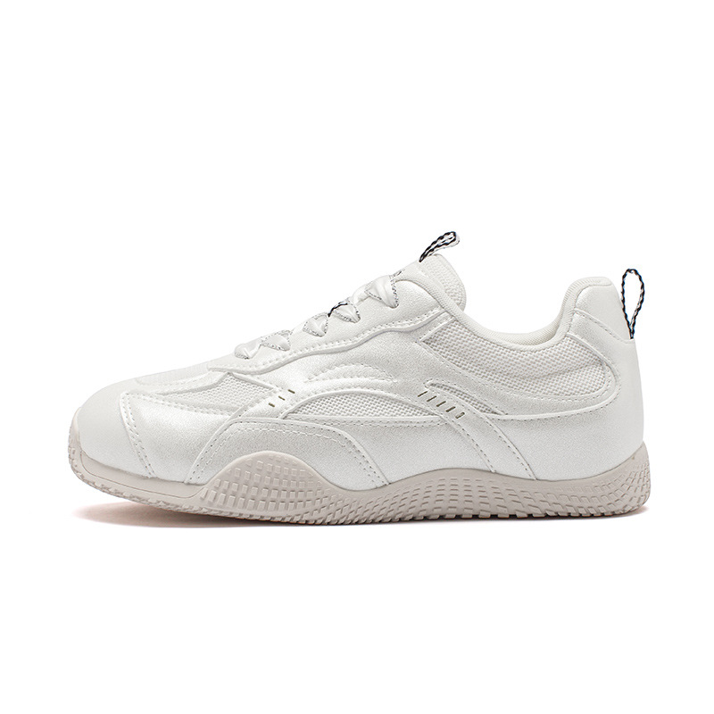 Augu ShiDeng red zapatos blancos para mujeres 2026 nuevo tipo de primavera zapatos deportivos casuales con suela blanda zapatos de entrenamiento de la escuela