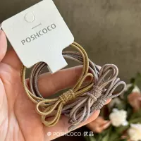 3 корейские новые узлы ручной работы серебряный шелк бант веревка для волос кольцо для волос высокой эластики для волос