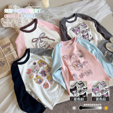 【现货】温变T恤 儿童长袖T恤2025秋季新款女童卡通打底衫女宝宝