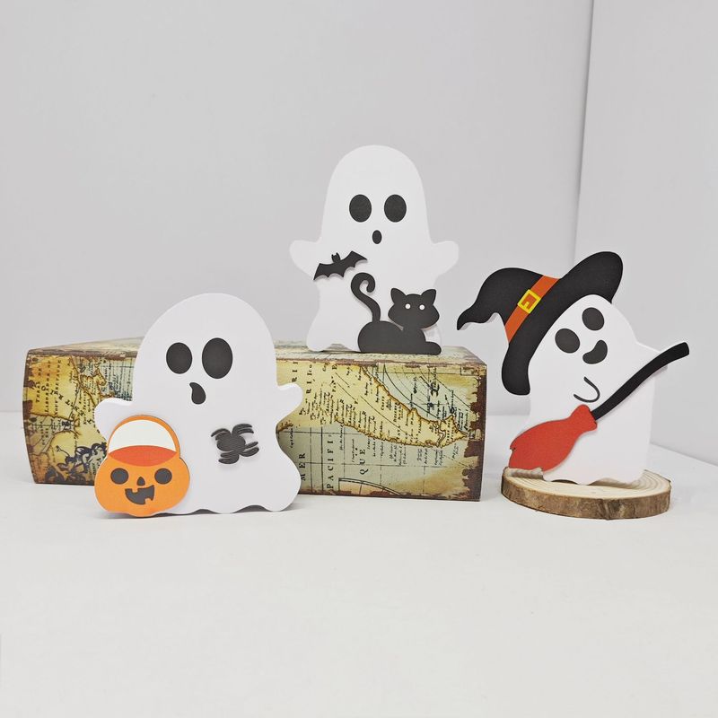 国境を越えたアマゾンの売れ筋ハロウィンパーソナライズされたホームフラワーポットオーナメントホリデーパーティークリエイティブホワイトかわいいゴースト|undefined