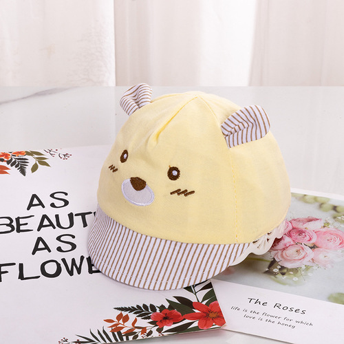 Manufacturer wholesale baby hats 0-3-6 months spring and summer baby caps baby sun visor newborn hats