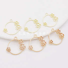 diy饰品配件合金花环耳饰车载钥匙扣挂件材料