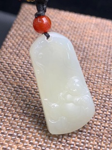 Xinjiang Hotan White Jade Ping An No-thing Brand Pendant Men's and Women's Sheep Fat Jade Brand Guanyin Buddha Pendant Jasper Wholesale