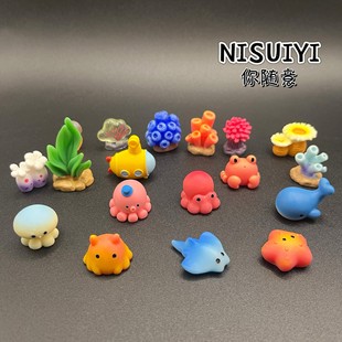 Marine Animals, Dolphins, Seals, Sea Lions, Turtles, Octopuses, Sharks, Coral Resin Crafts, Fish Tank Landscaping Ornaments