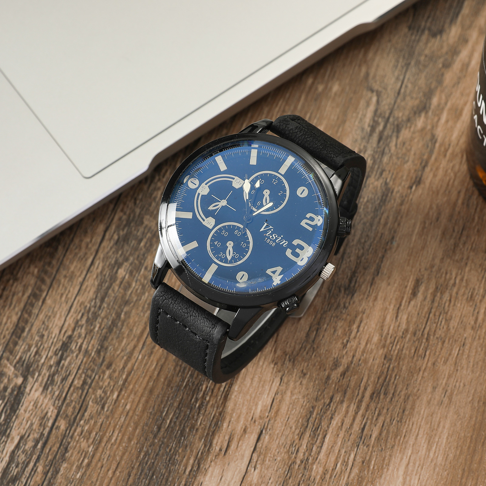 869g Weight Ordinary Glass Mirror Material Titanium Alloy Strap Material Watch Classification Pointer Display Type Single Folding Buckle Buckle Style Rectangle Dial Shape Holiday, Party Occasion Quartz Movement Solid Color Pattern Men's Gender Vintage Style, Simple Style Style Vintage Style Simple Style Solid Color Single Folding Buckle Quartz Men's Watches 4