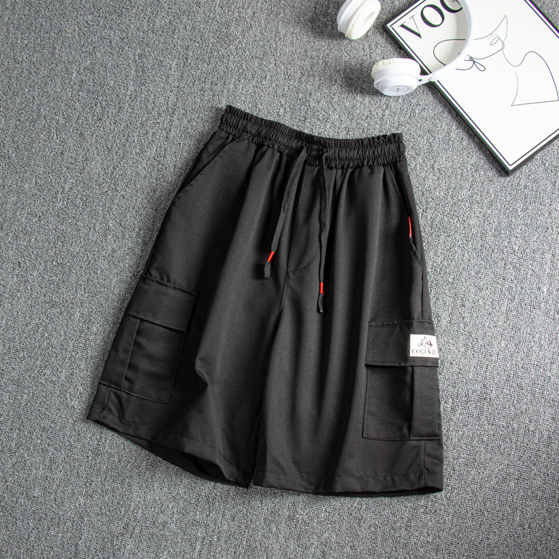 Pantalones cortos de herramienta de verano sueltos de tirada casuales 2025 nuevos pantalones rectos para hombres jóvenes deportivos cómodos