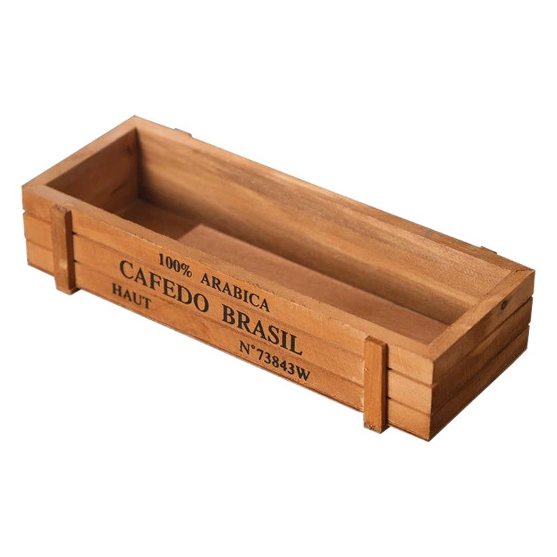 Ретро деревянный цветочный горшок для суккулентов балкон прямоугольная коробка для горшечных растений из цельного дерева мясо бонсай сетка деревянная коробка