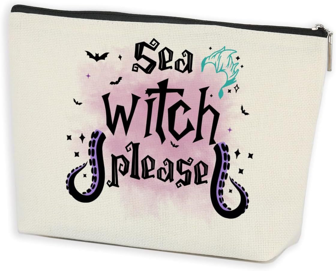 Transfronterizos Amazon Halloween maquillaje letras Halloween brujas maquillaje bolsa bolsa de almacenamiento lino fábrica directa