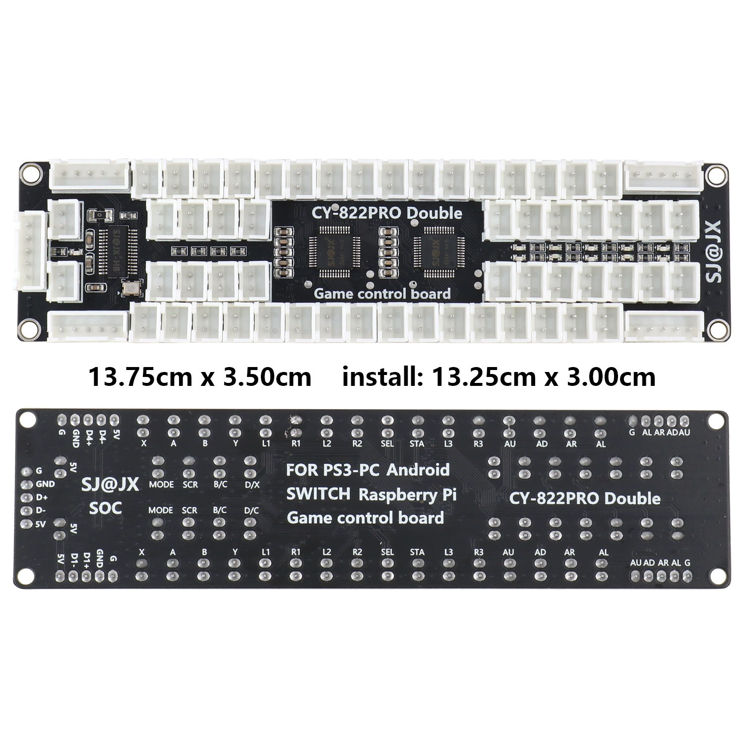 Arcade joystick chip circuit board single -player four -player four -person game multiple expansion port support macro function