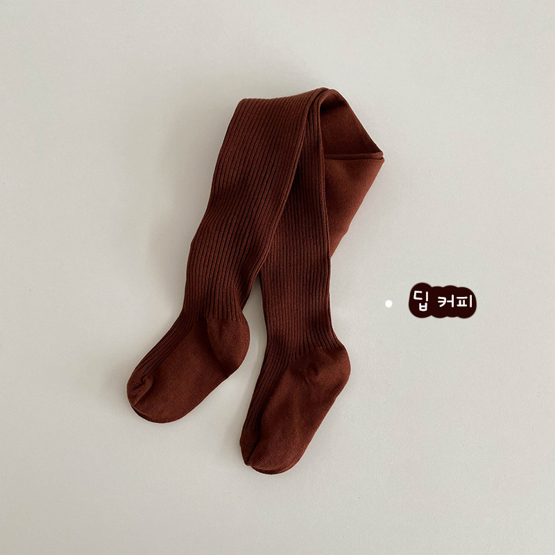 1385 pantimedias para niños al por mayor de Primavera de color sólido de doble aguja de los niños leggings de algodón tira de los NIÑOS Calcetines de baile