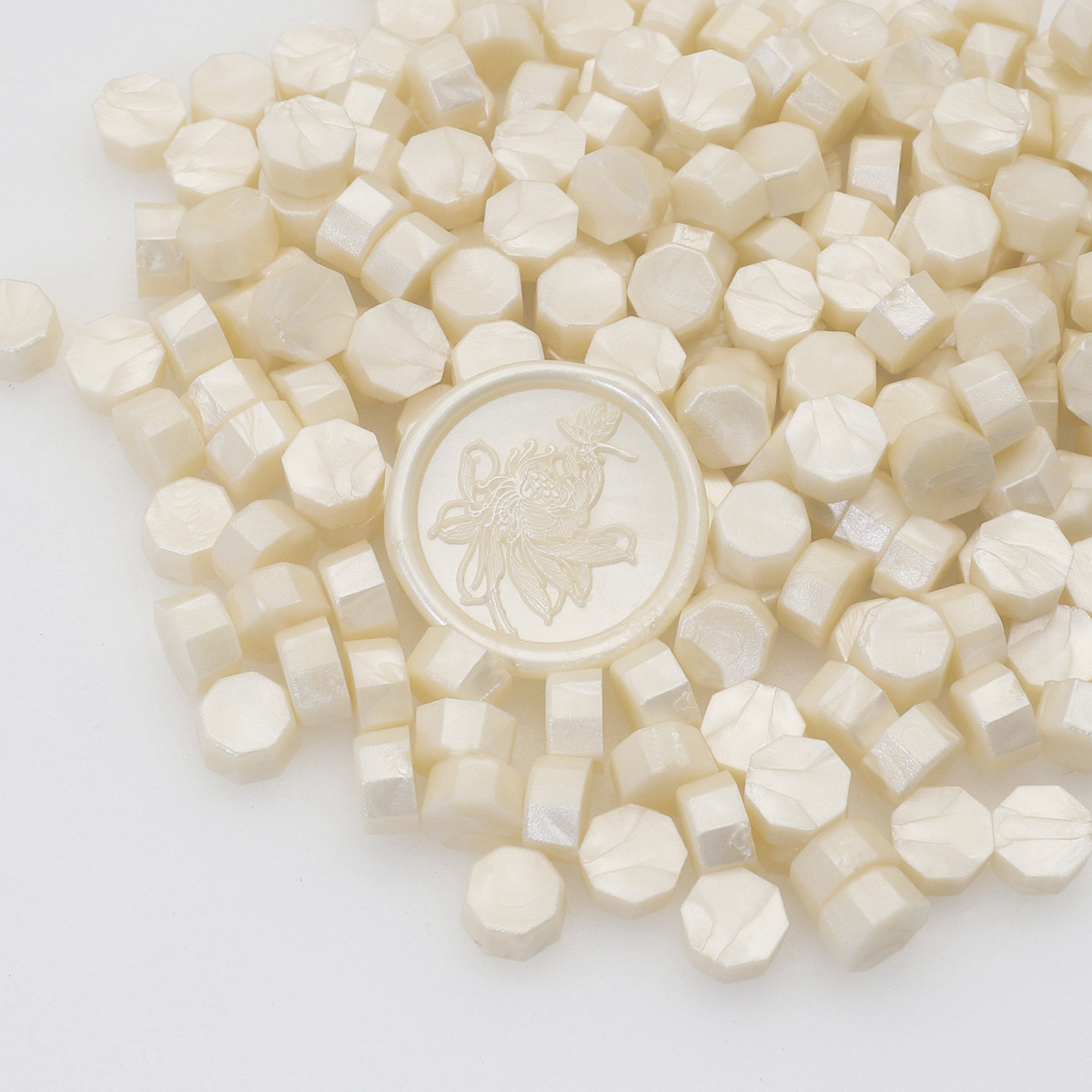 Perlas de cera de sellado octogonales Oucai, 500g, 131 colores, perlas de sellado de cera a granel, colores mixtos, baratas, perladas, una libra.